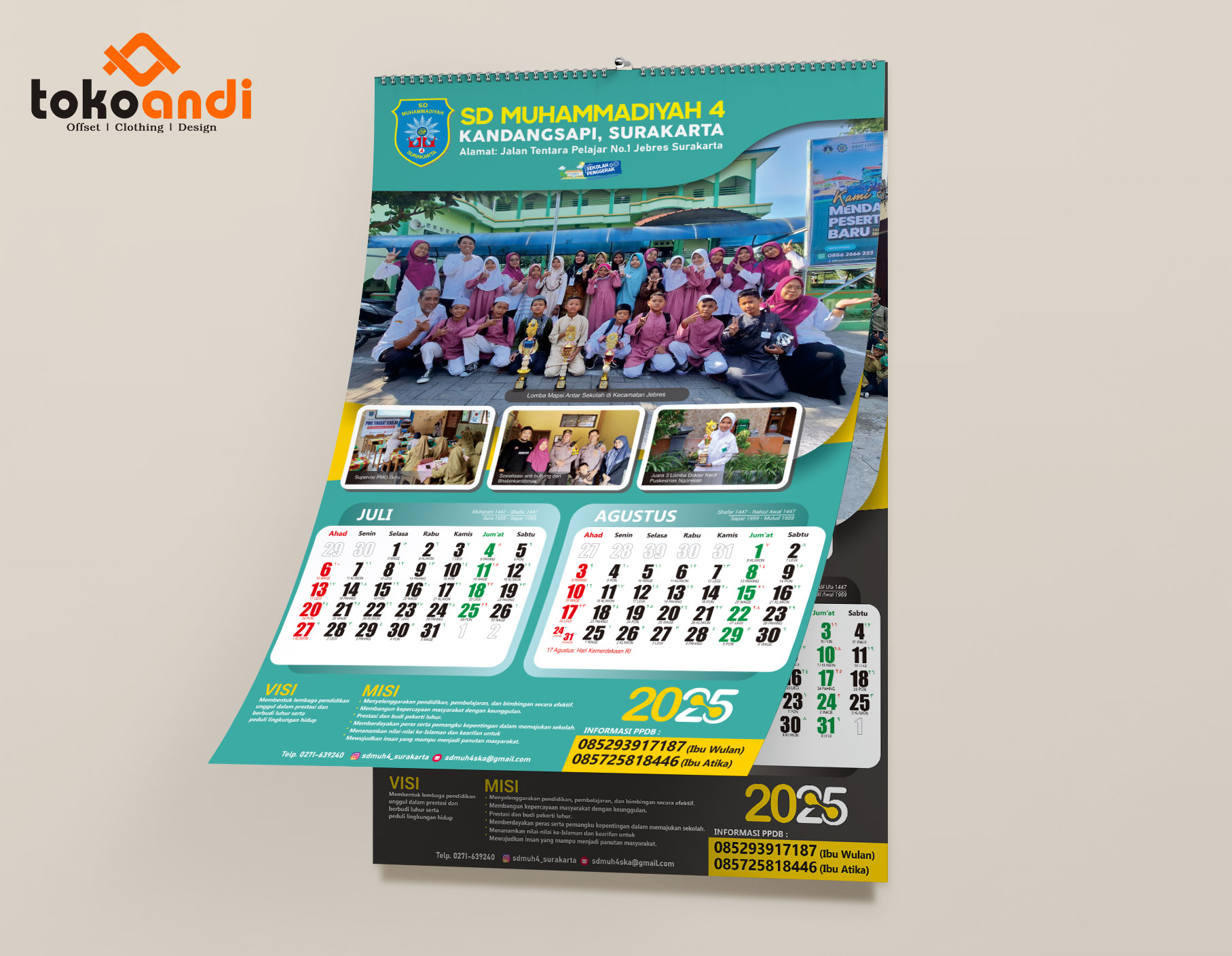 tempat buat kalender terdekat