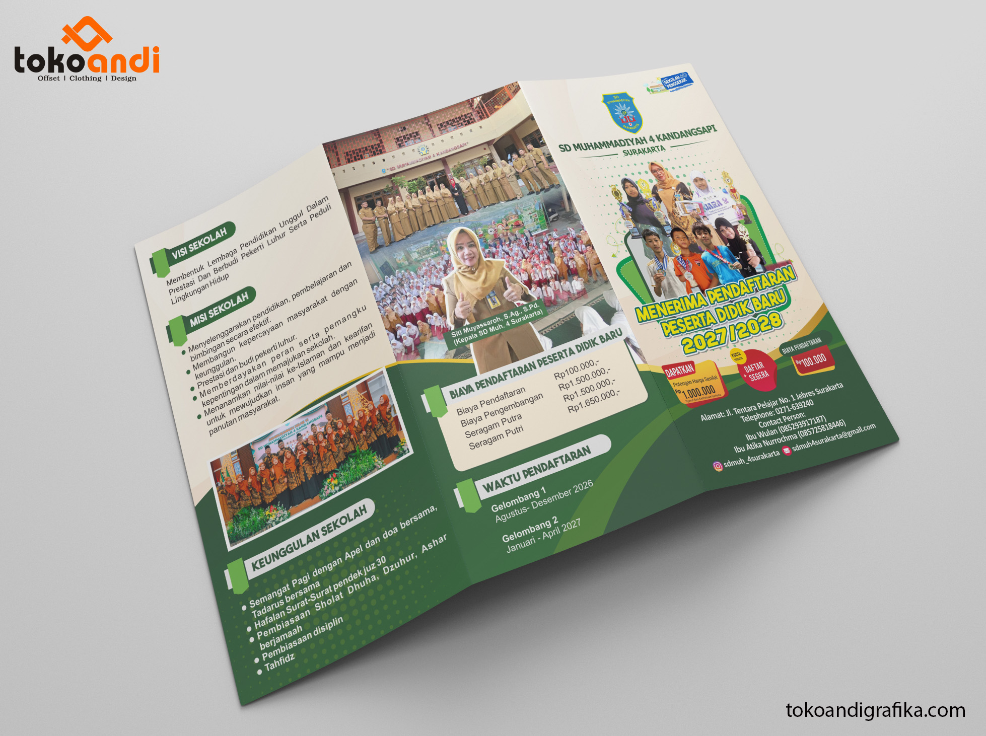 cetak brosur SD Muhammadiyah 4 Surakarta